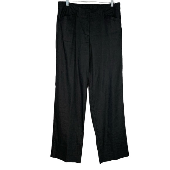 J. Jill Linen‎ Stretch black trousers with pockets. Size 8 - Picture 1 of 13